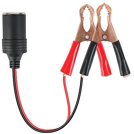 Car Battery Crocodile Clips 12v - Car Cigarette Lighter Female Socket to Alligator Clip, With 40cm Extension Charge Cable
