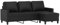 vidaXL Sofa 3 Sitzer, Couch mit Fußhocker, Liegesofa für Wohnzimmer, Polstersofa Sessel Relaxsofa Loungesofa Relaxcouch TV Sofa, Schwarz Kunstleder
