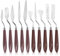 Swpeet 10Pcs 10 Different Types Stainless Steel Spatula Palette Knife Set, Acrylic Wooden Handle Painting Pallet Knife Mixing Scraper Pallet Knife Spatula Knife Set for Oil Paint Canvas