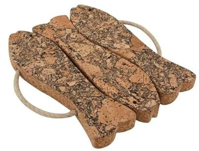 Apollo Korkuntersetzer, 3 Fische, 23 x 17 cm, Braun, Kork, 100%