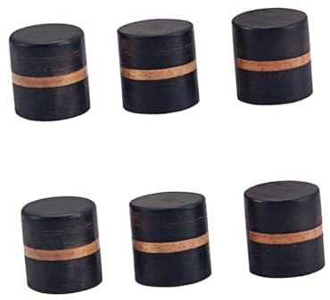 ibasenice 6pcs Effect Pedal Control Knobs Redwood Electric Guitar Bass Knobs Replacement for Construction