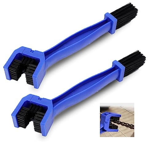 Kettenreiniger Motorrad Mountainbike,2 Pcs motorrad reinigungsset ketten bürste，Fahrrad Roller Doppel-end Kette Reinigung Pinsel Zyklus Kette Pinsel Motorrad Kette Clean Tool