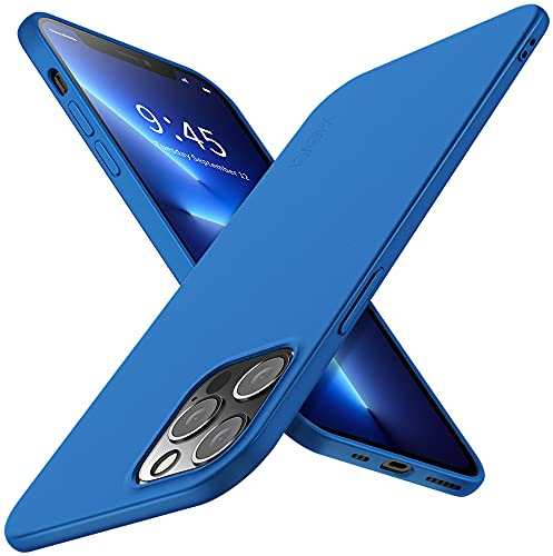 X-level for iPhone 13 Pro Max Case, Thin Soft Bumper, Blue | Matte Lightweight Anti-Scratch Flexible Gel Protective Phone Cover