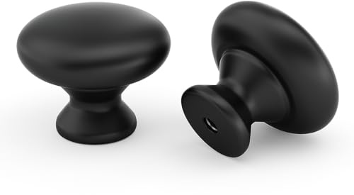 Goldenwarm 4 Pack Black Drawer Knobs Round Black Cupboard Knobs