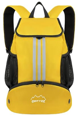 ONTYZZ Mochila de Fútbol con Zapatillero Impermeable Multifuncional para Baloncesto, Balonmano, Voleibol, Playa, Piscina, Yoga, Baile, Gimnasio y Bolsa de Cuerdas