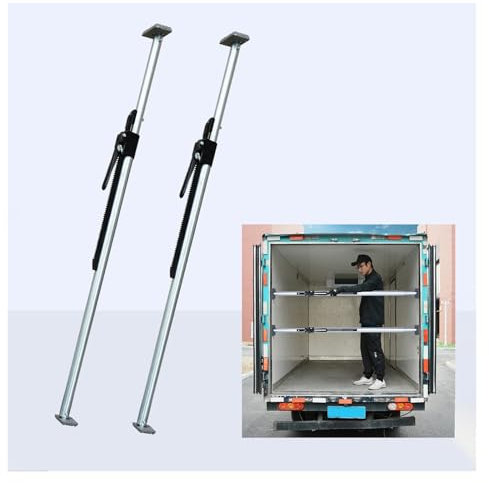 Lastensicherungsgestänge Ladungsstabilisator 2 Stück LKW-Ladebalken für den sicheren Transport Schwerer Gegenstände, Hochleistungs-Ladestabilisatorbalken ausziehbar von 1,8 bis 2,7 m, selbstsichernde