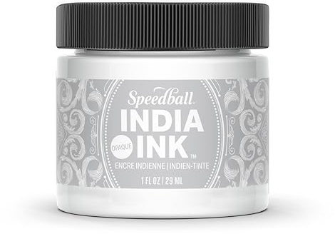 Speedball India Ink, Satin White, 1-Ounce