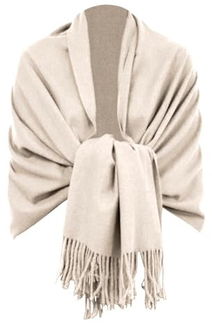 Van Der Rich Schal Weiches Gemisch aus Kaschmir und Wolle - Damen (36-Beige Heather)