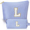 Aucuu Trousse Maquillage Femme, Pochette Maquillage avec Initiale, Trousse de Toilette Voyage, Cosmétiques à Glissière Portable, Sac de Organiseur Cosmétique Femme pour Maman Fille Amie Epouse, L