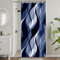 Uiiooazy Tenda Doccia Blu Navy, Tenda da Doccia Astratta Geometrica Banda Linee Tenda per Doccia Antimuffa Impermeabile Tessuto in Poliestere Lavabile Tenda per Vasca da Bagno con 6 Ganci 90x180cm