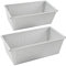 Auddemg 2 Piezas Molde Rectangular para Pan y Repostería (30 cm y 25 cm), Aluminio Anodizado Antiadherente, para Brownies, Tostadas y Pasteles, Plateado