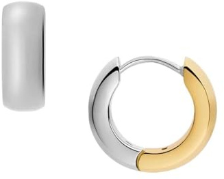 Fossil Damen Goldfarbener Edelstahl mit Ringverschluss Ohrringe