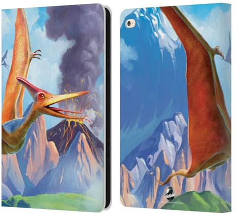 Head Case Designs sous Licence Officielle P.D. Moreno Ptérodactyle Dinosaure Étui Portefeuille en Cuir Compatible avec Apple iPad Air 2 (2014)