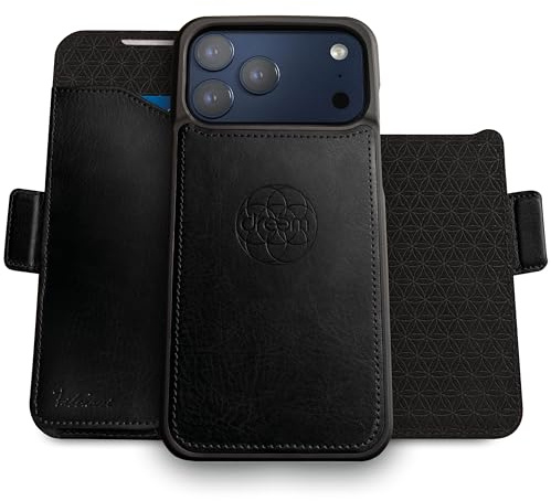 Dreem Vegan Leder Handyhülle für iPhone 17 Pro, Magnetisch & Abnehmbar