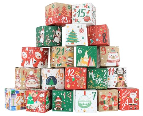 Scatole Vuote Per Calendario 'Avvento Decorazioni Per Feste Avvento