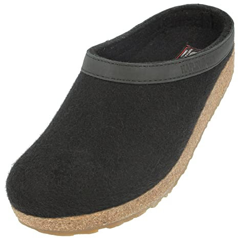 HAFLINGER Grizzly Torben Filzclog aus reinem Wollfilz Schwarz, Gr. 44