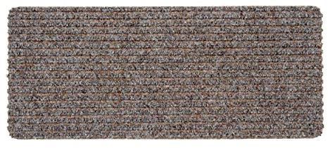 Astra Fußmatte innen beige Schmutzfangmatte rutschfest – Türmatte 25x60 cm wasserabweisend – Rib Line strapazierfähiger Fußabtreter antistatisch