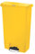 Rubbermaid Commercial Products 1883577 Slim Jim Step On Kunststoff-Tretabfalleimer mit Pedal an der Breitseite, 68 L, Gelb