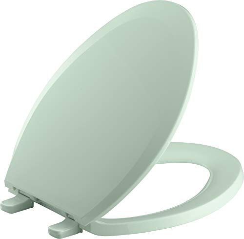 Kohler K-4652 Lustra Q2 Elongated Closed-Front Toilet Seat with Quick-Release an, Seafoam Green