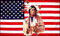 USA mit Indianer Flagge Fahne 90 * 150 cm