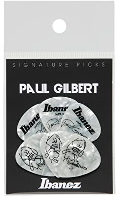 Ibanez Plektrum B1000PG-PW,6er-Set Paul Gilbert, sign.pearlwhite - Plektren Set