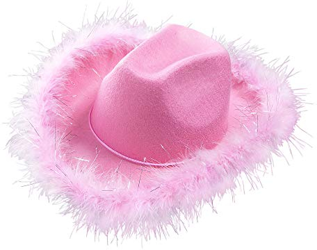 WIDMANN 0075o ? Sombrero para Cowgirl con Plumas de marabú, Fieltro, One Size , color/modelo surtido