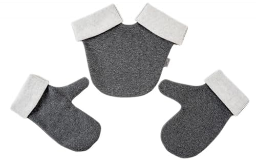 Goldi-Design Partnerhandschuhe aus Doppelfleece - in Deutschland hergestellt - Anthrazit/Grau