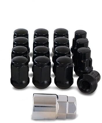 Black Wheel Nut and Locking Nut Set for Kia Picanto Alloy Wheels Part No. 12NM10B+N11B412