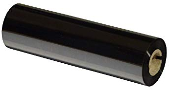 Thermotransfer-Farbband, 110 mm x 74 m, Wachs/Harz, 1/2 Hülse, schwarz, außen, Hülsenlänge 110 mm