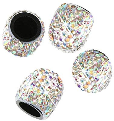 4 Stück Reifen Ventilkappen,MoreChioce Universal Diamant Glitzer Strass Ventilkappen Reifenventil Staubkappen Fahrradreifenventilkappen für Auto Motorrad MTB LKW,Bunt