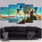 Leinwandbild 5 Teile Bilder Filmanimation Die Abenteuer von Tim und Struppi 5 teilige Wandbilder Wandbilder Kunstdruck 150X80cm Mit Rahmen Vlies Leinwanddrucke Leinwandbilder Cadeau d'Halloween