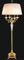 Casa Padrino Luxus Barock Stehleuchte Gold/Weiß Ø 65 x H. 185 cm - Elegante Barockstil Stehlampe mit edlem Kristallglas - Barockstil Möbel