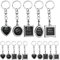 MengH-SHOP Porte-Clés Cadre Photo Mini Creative en Alliage Métallique DIY Photos Porte-clés Cadeau Personnalisé pour Saint-Valentin, Anniversaire, Fête des Pères, Fête des Mères 15 Pièces (5 Styles)