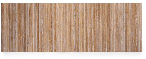 CosìCasa Bambusteppich für die Küche mit Rutschfester Unterseite | Badematte Holz Pflegeleicht | Bambus Bambusmatte Bad | Küchenläufer rutschfest Bambus | Natürlicher Sand 50X180