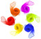 Lanjue 6 Pcs Sensory Scarves, Rainbow Colour Baby Sensory Toys Children Dance Juggling Scarves Silk-like Fabric Square Scarf for Baby Gymnastics Rhythm Movement