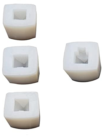 WINOMO 4 Stücke Weihnachtsdorf Silikonform Weihnachten Gießformen Seifenform Epoxidharz Harzform Tannenbaum Form Silikon Kerzengiessform für DIY Kerzen Eiscreme Schokolade Backzubehör