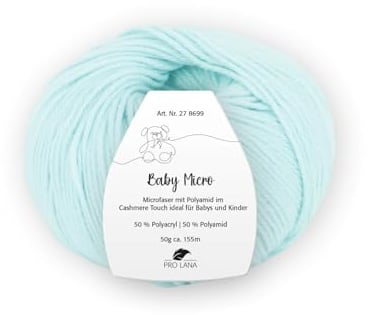 PRO LANA Baby Micro - Farbe: Mint (61) - 50 g/ca. 155 m Wolle