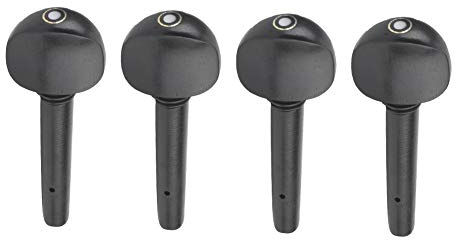4 Stück Ebenholz Wirbel, Violin Tuning Pegs Stimmwirbel Qualität Violin Saiten Schaft Stimmwirbel Zubehör Ersatz für 1/8 1/2 1/4 (1/2)