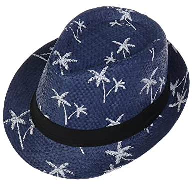 JK Home Sombreros de paja hawaianos Fedora para hombres y mujeres, unisex, Trilby, Panamá, verano, sol, jazz, disfraz de fiesta