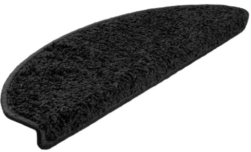 vidaXL Stufenmatten 10 STK. 65x21x4 cm Schwarz Halbrund Groß