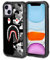 Compatible with iPhone 13 Case iPhone 14 Case Cool Camo Black White Shark Street Fashion Design for Boys, 3-Layer Rugged Shockproof Hard Plastic Bumper Silicone Rubber Heavy Duty Protection Cover