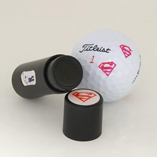 DB SPARES Superman-Design Golfball-Stempel-Marker, personalisieren Sie Ihre Golfbälle