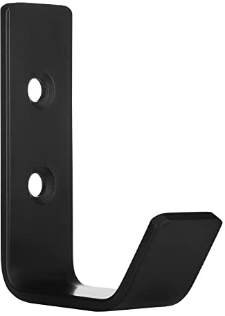 SOTECH Kleiderhaken Loxten 60 x 20 x 45 mm schwarz echt Edelstahl | Garderobenhaken Wandhaken mit 3 mm Materialstärke Jackenhaken mit abgerundeten Kanten
