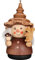 Christbaumschmuck Wackelmännchen Baumwichtel Natur - 9,5 cm