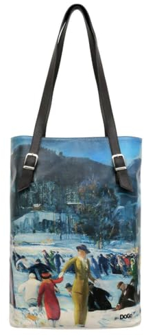 DOGO Vegane Damen Schultertaschen Umhängetaschen Tall Bag - Brush Strokes