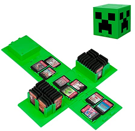 Games Card Storage Case für Switch,Passend für bis zu 41 Switch Spiele Aufbewahrungssystem Spielkarten Organizer Reisebox Hartschalen,Grosse Kapazität (M Green)