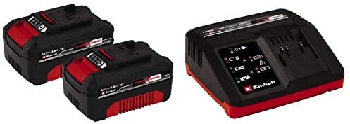 Originale Einhell 4,0 Ah Twinpack Power X-Change & Originale Power X-Change 4A Carica batteria ultra rapido