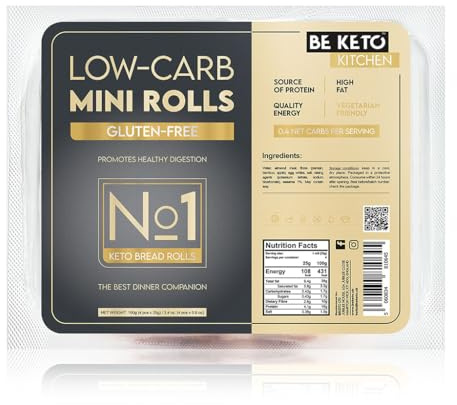 Keto glutenfreie Mini-Rollen 100 g BeKeto Glutenfree Ketogenic Lowcarb