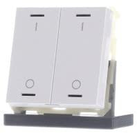 KNX Button Light 63 2-Wege RGBW, Studioweiß glänzend, Schalten,