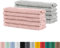 BaSaTex - Handtuch Set für Gäste 10er Pack - Frottee-Handtücher mit Aufhängeschlaufe aus weicher Baumwolle in 30x50cm - Waschtücher für Gäste Öko-Tex Standard 100 Zertifiziert - Grau & Altrosa